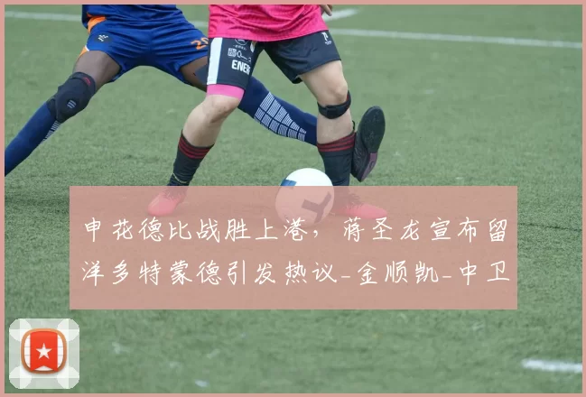 申花德比战胜上港，蒋圣龙宣布留洋多特蒙德引发热议_金顺凯_中卫_抓住机会